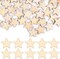 100 Pack Wood Stars Cutouts Unfinished Wooden Pieces Blank Slices